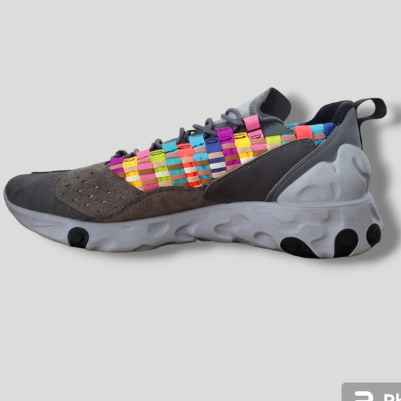 NIKE React Sertu Woven Pattern  Sneakers Size 12 Iron Gray/Black MULTICOLOR - Picture 6 of 15